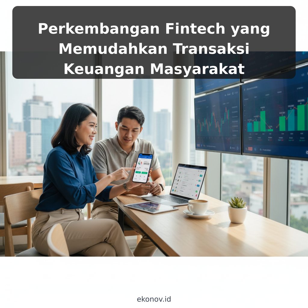 Perkembangan Fintech yang Memudahkan Transaksi Keuangan Masyarakat - ilustrasi