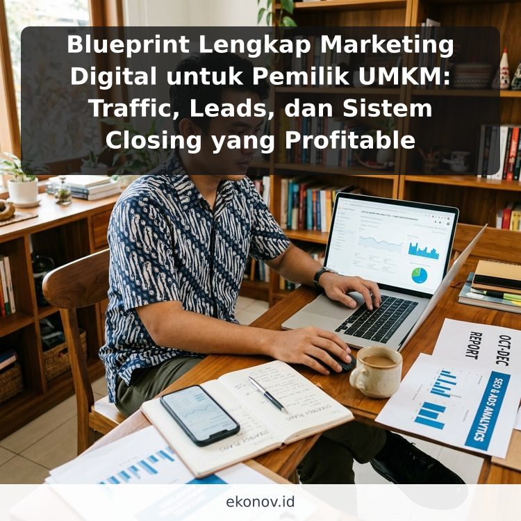 Blueprint Lengkap Marketing Digital untuk Pemilik UMKM: Traffic, Leads, dan Sistem Closing yang Profitable ilustrasi