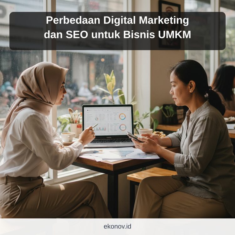 Ilustrasi cara mendapatkan pelanggan dari google - Perbedaan Digital Marketing dan SEO untuk Bisnis UMKM