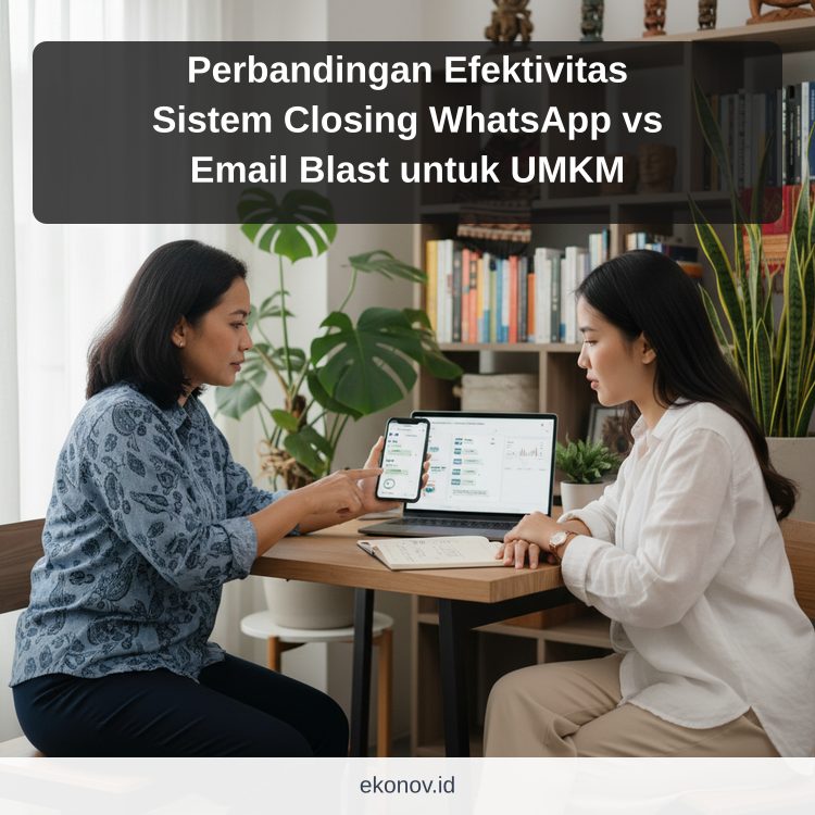 Ilustrasi cara mendapatkan pelanggan dari google - Perbandingan Efektivitas Sistem Closing WhatsApp vs Email Blast un...