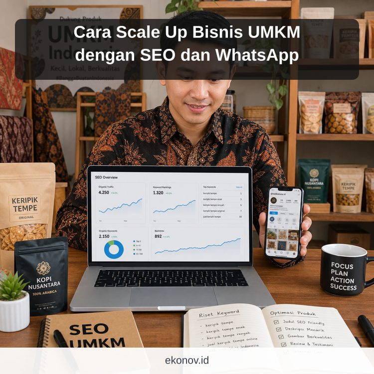 Ilustrasi cara mendapatkan pelanggan dari google - Cara Scale Up Bisnis UMKM dengan SEO dan WhatsApp
