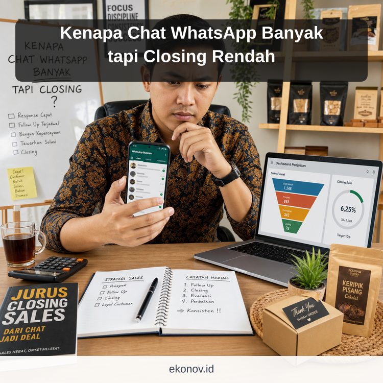 Ilustrasi cara mendapatkan pelanggan dari google - Kenapa Chat WhatsApp Banyak tapi Closing Rendah