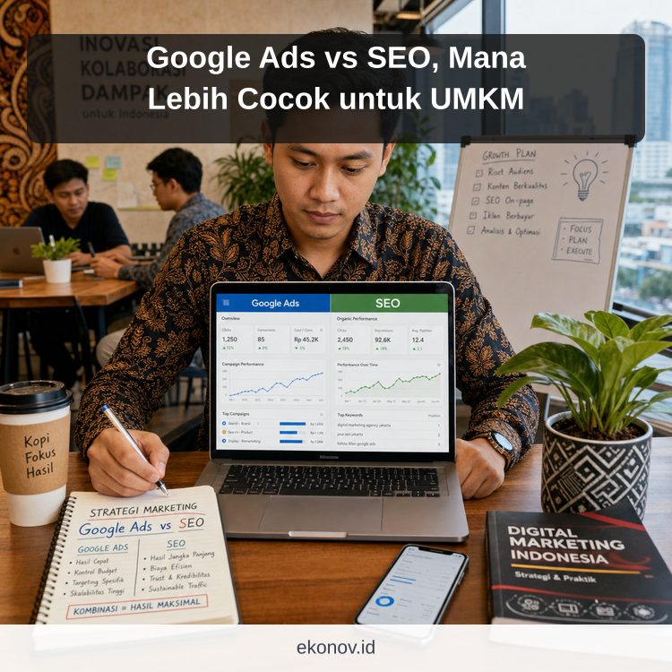 Ilustrasi cara mendapatkan pelanggan dari google - Google Ads vs SEO, Mana Lebih Cocok untuk UMKM