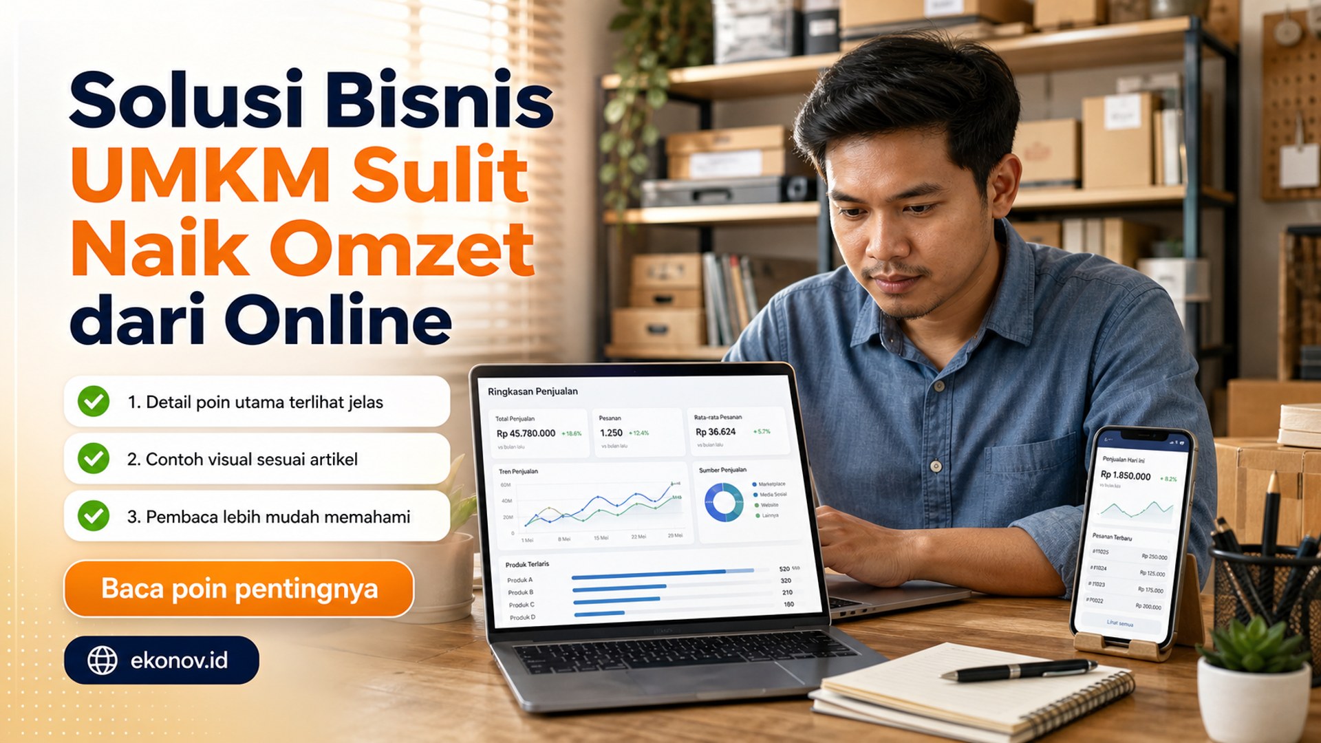 Ilustrasi cara scale up bisnis umkm - Solusi Bisnis UMKM Sulit Naik Omzet dari Online