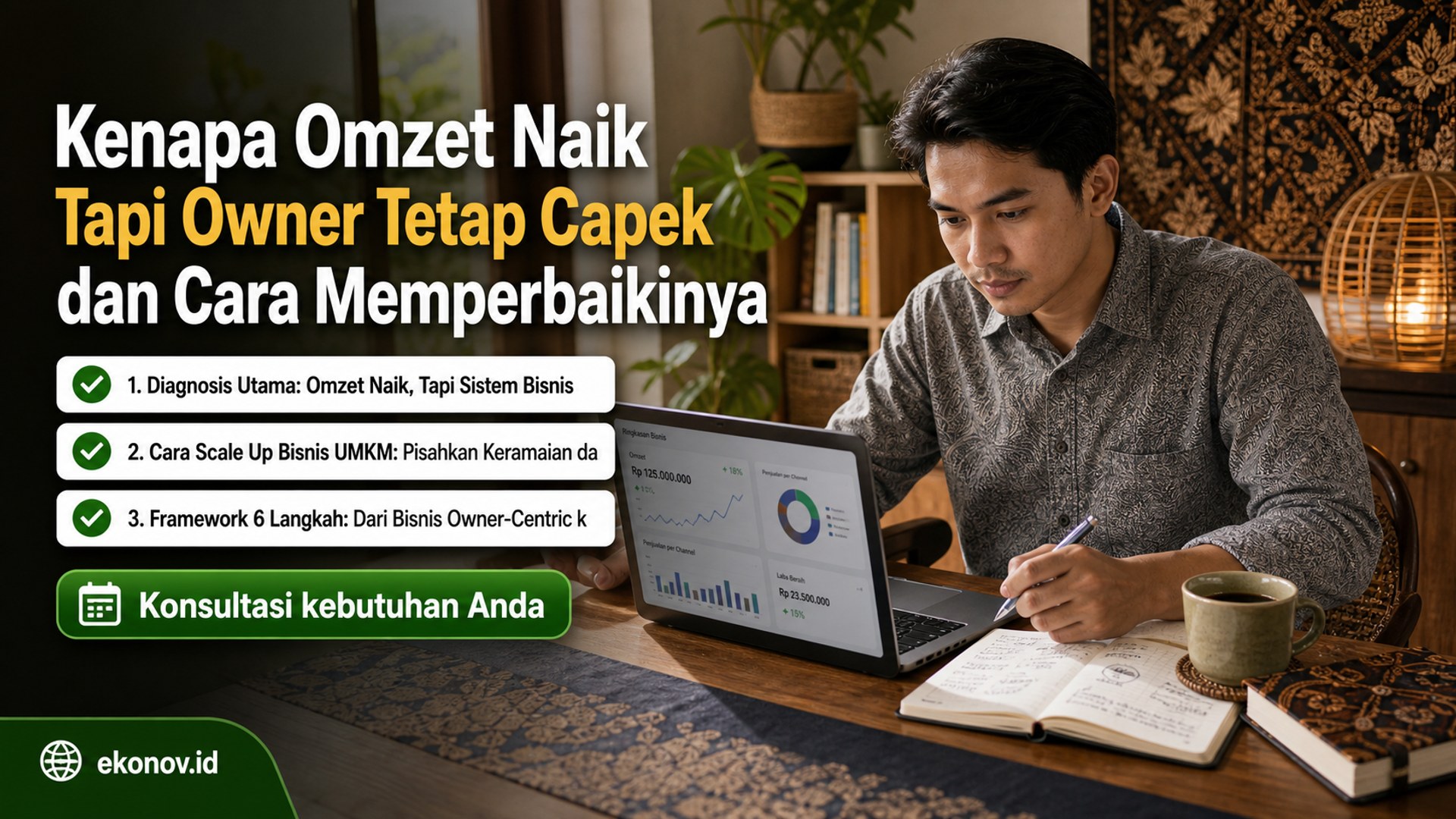 cara scale up bisnis umkm - Kenapa Omzet Naik Tapi Owner Tetap Capek dan Cara Memperbaikinya