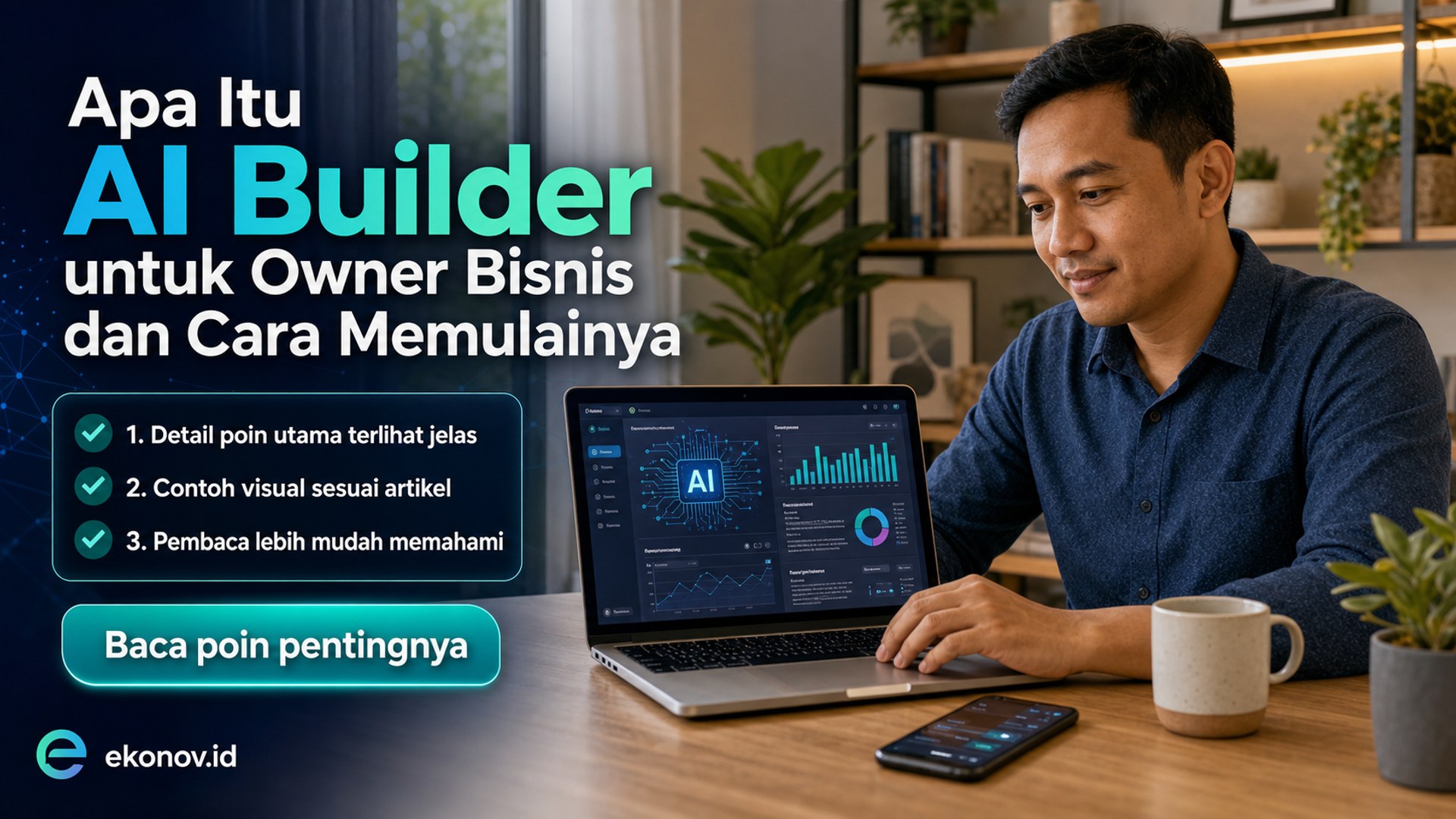 Ilustrasi cara scale up bisnis umkm - Apa Itu AI Builder untuk Owner Bisnis dan Cara Memulainya