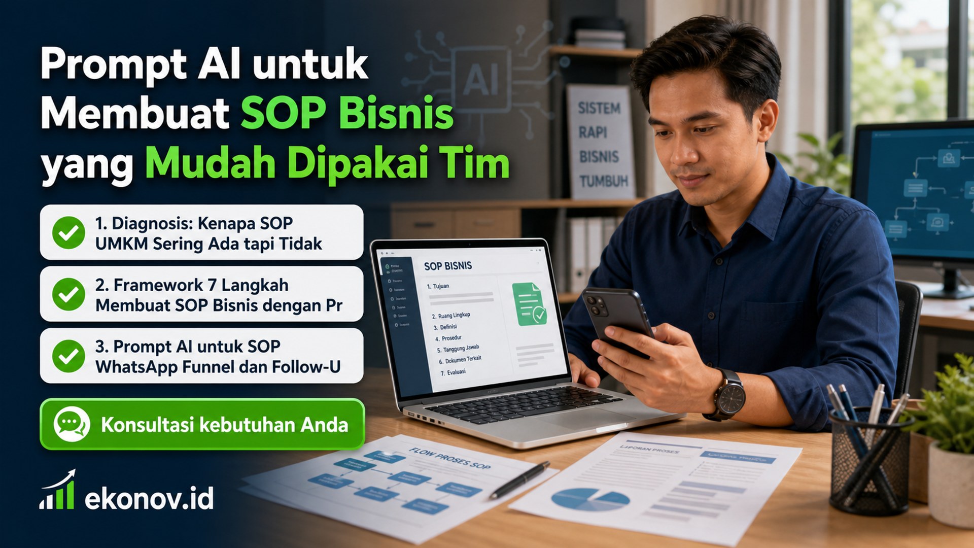 cara scale up bisnis umkm - Prompt AI untuk Membuat SOP Bisnis yang Mudah Dipakai Tim