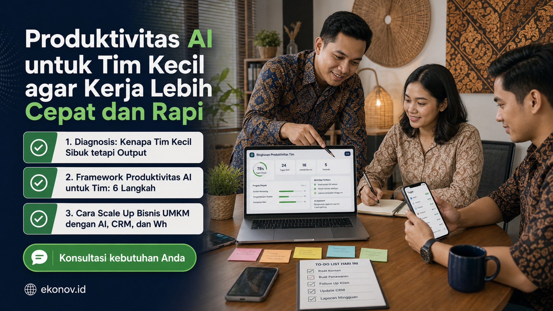 cara scale up bisnis umkm - Produktivitas AI untuk Tim Kecil agar Kerja Lebih Cepat dan Rapi