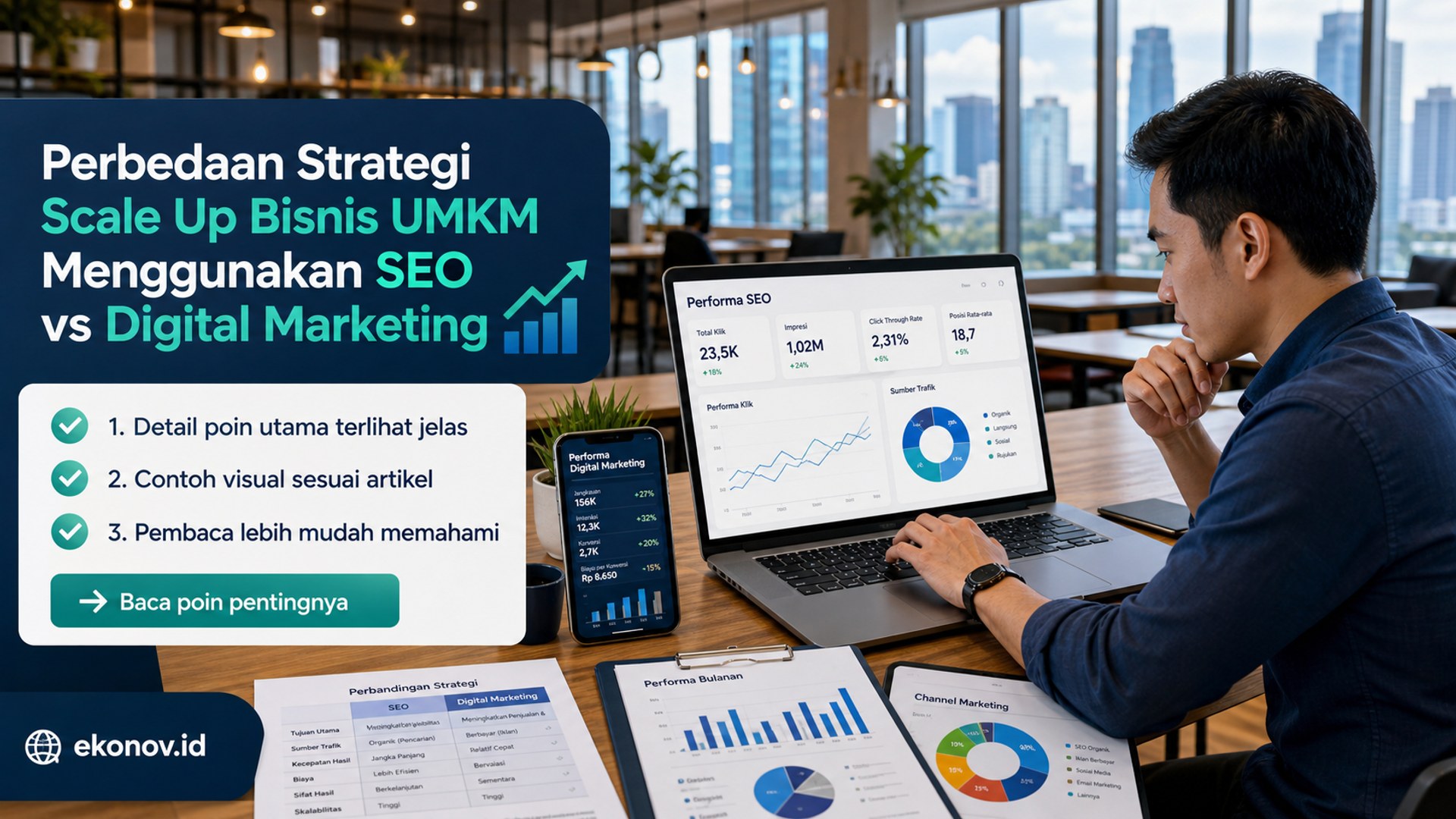 Ilustrasi cara mendapatkan pelanggan dari google - Perbedaan Strategi Scale Up Bisnis UMKM Menggunakan SEO vs Digital...