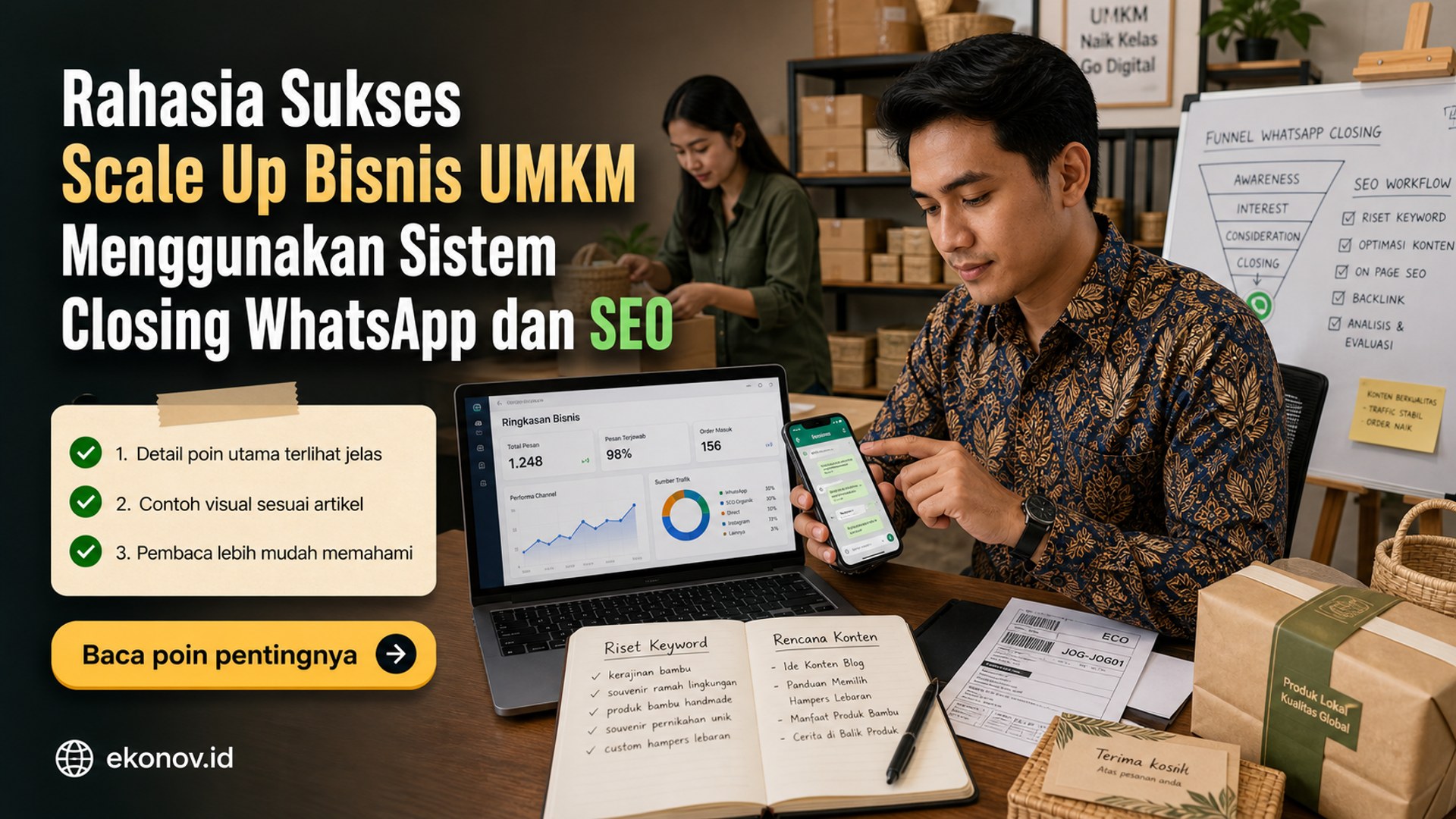 Ilustrasi cara mendapatkan pelanggan dari google - Rahasia Sukses Scale Up Bisnis UMKM Menggunakan Sistem Closing Wha...