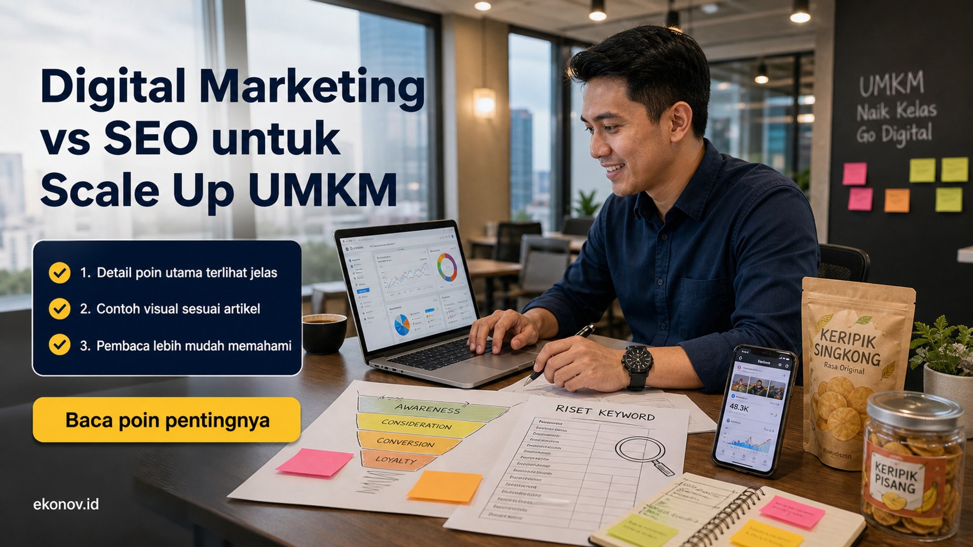 Ilustrasi cara mendapatkan pelanggan dari google - Digital Marketing vs SEO untuk Scale Up UMKM