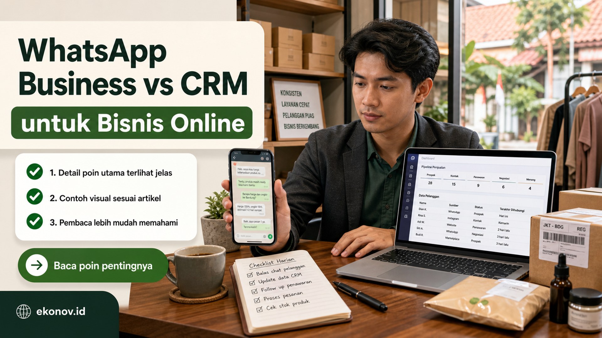 Ilustrasi cara mendapatkan pelanggan dari google - WhatsApp Business vs CRM untuk Bisnis Online