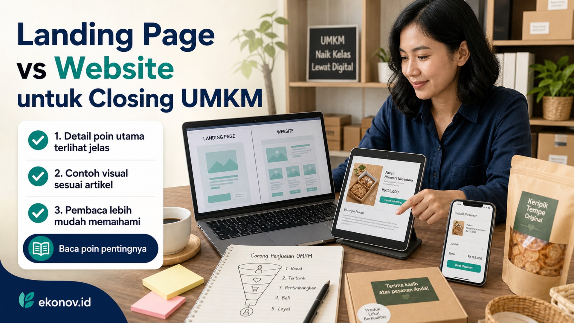 Ilustrasi cara mendapatkan pelanggan dari google - Landing Page vs Website untuk Closing UMKM