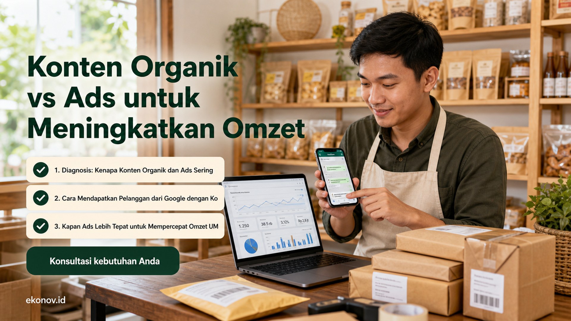 cara mendapatkan pelanggan dari google - Konten Organik vs Ads untuk Meningkatkan Omzet