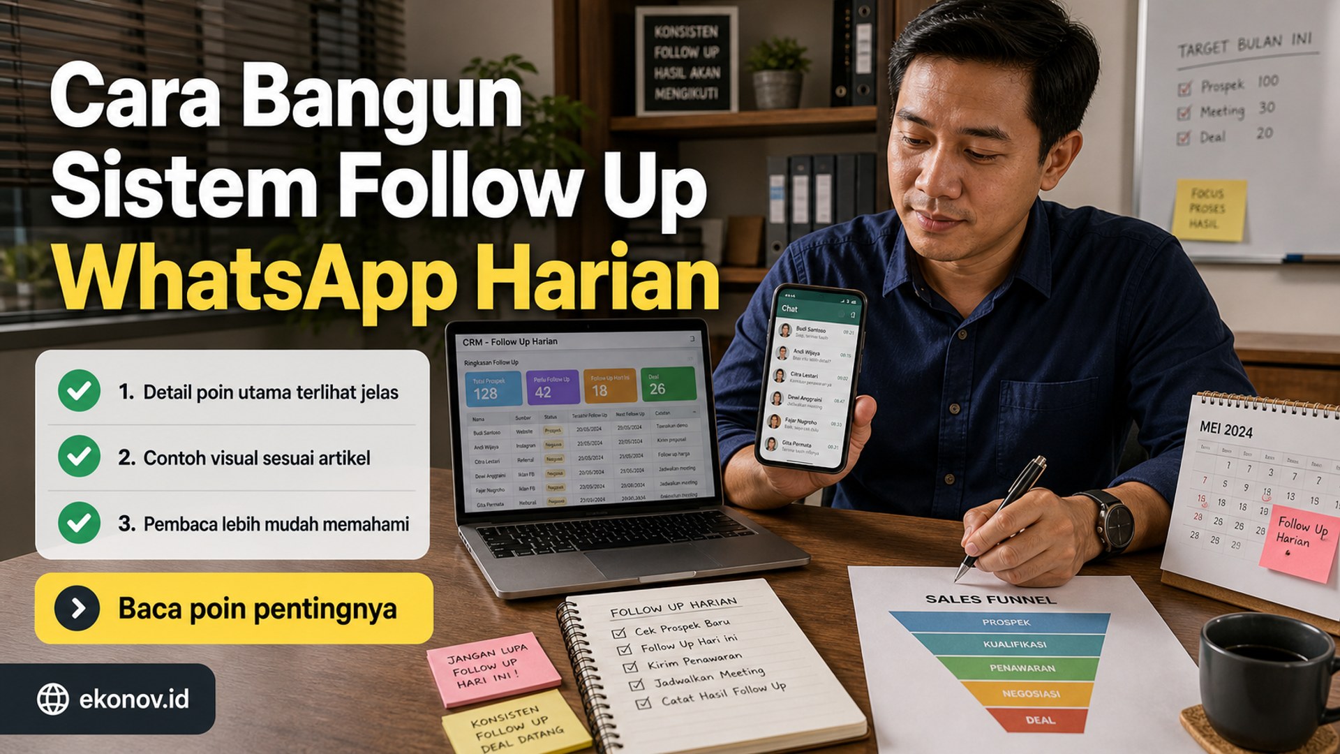 Ilustrasi cara mendapatkan pelanggan dari google - Cara Bangun Sistem Follow Up WhatsApp Harian