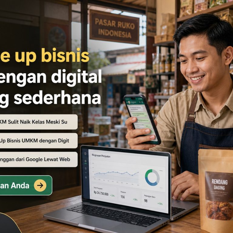 Title 1: "Cara scale up bisnis UMKM dengan digital marketing sederhana