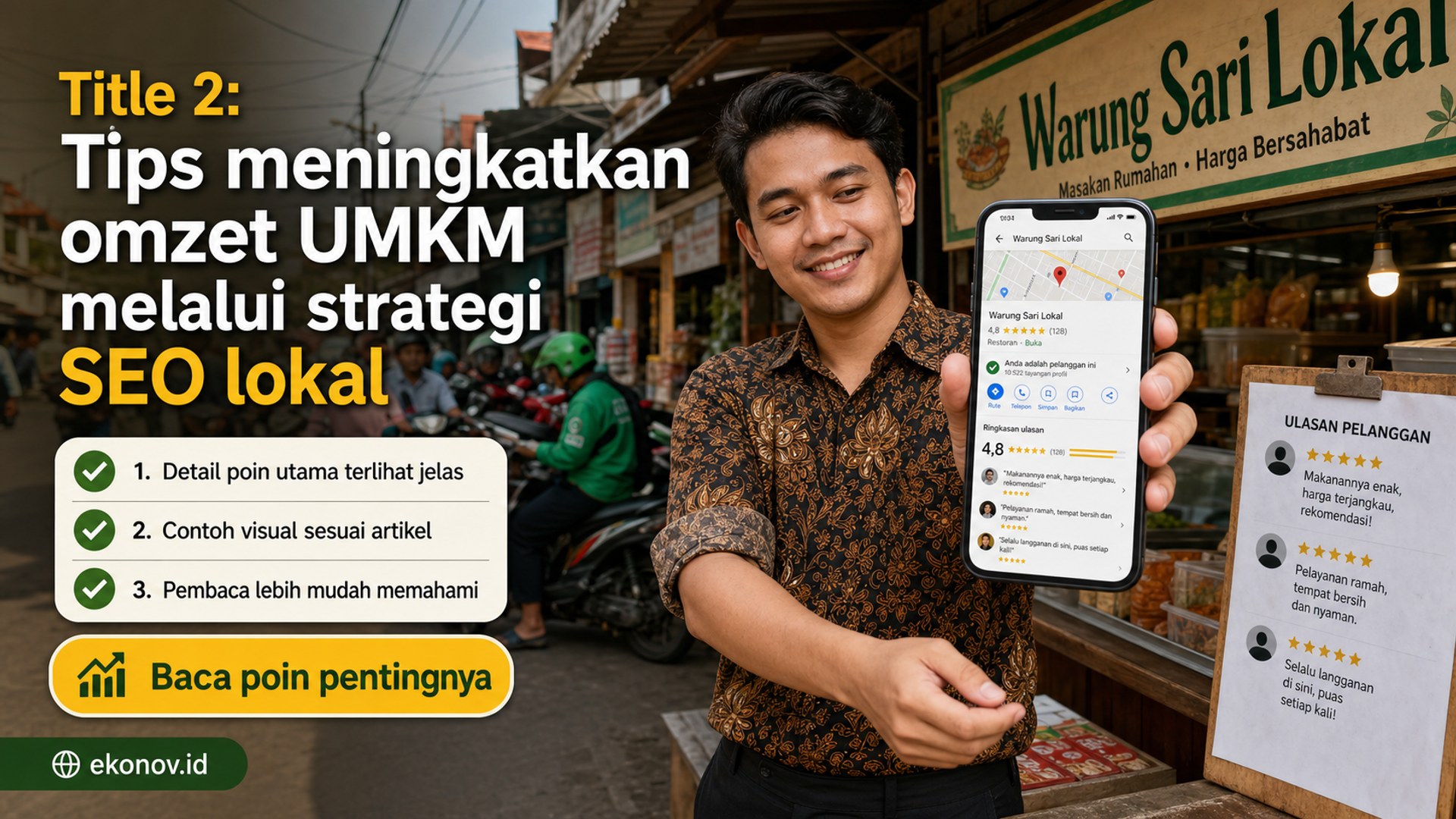 Ilustrasi cara mendapatkan pelanggan dari google - Title 2: