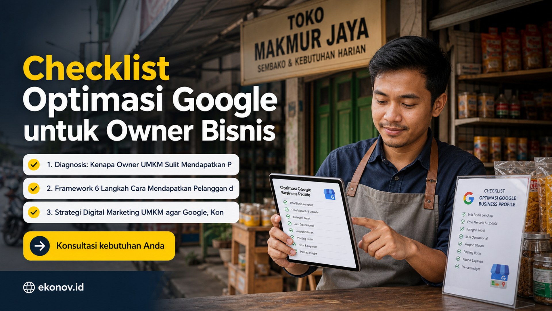 cara mendapatkan pelanggan dari google - Checklist Optimasi Google untuk Owner Bisnis