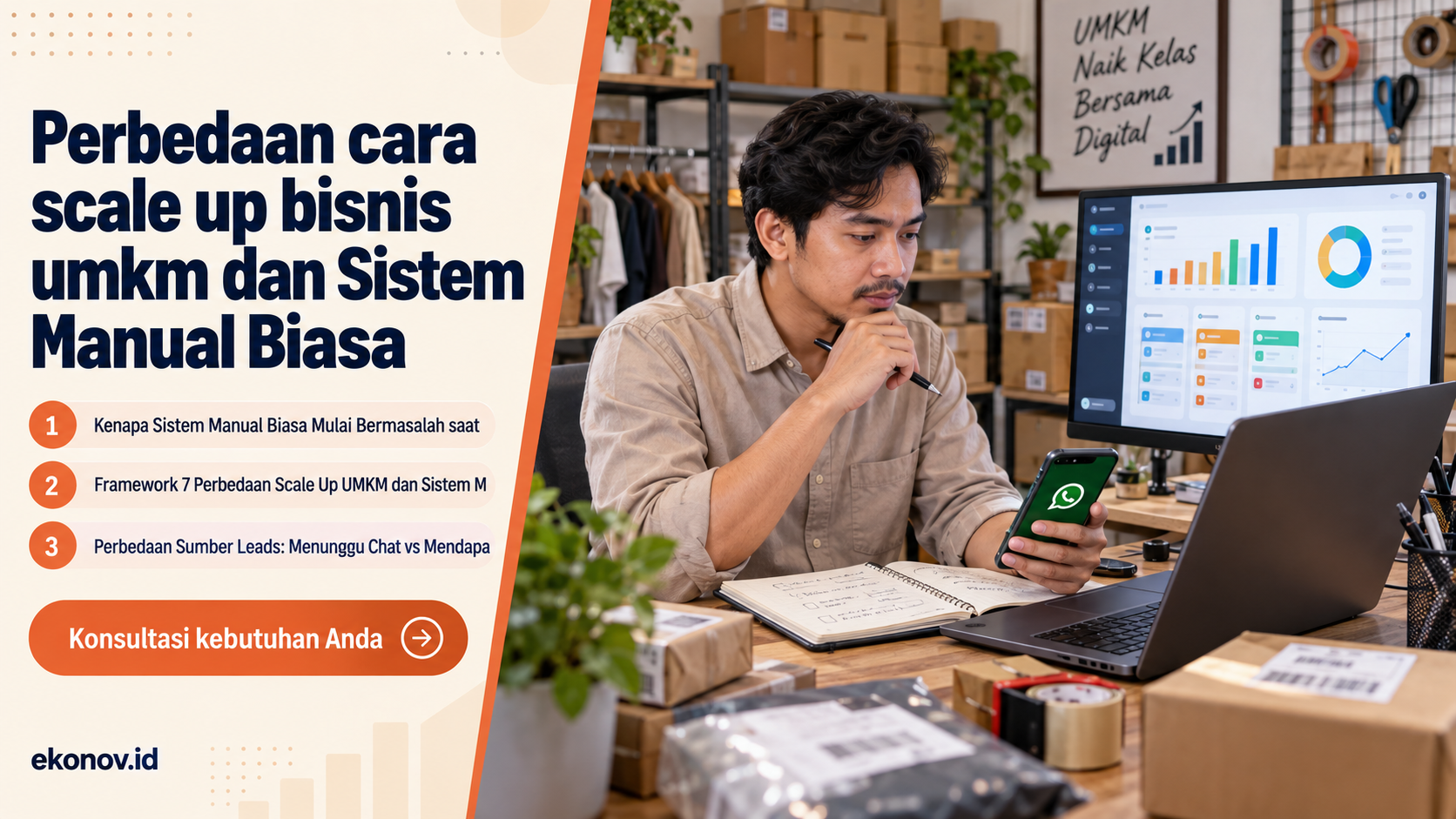 cara mendapatkan pelanggan dari google - Perbedaan cara scale up bisnis umkm dan Sistem Manual Biasa