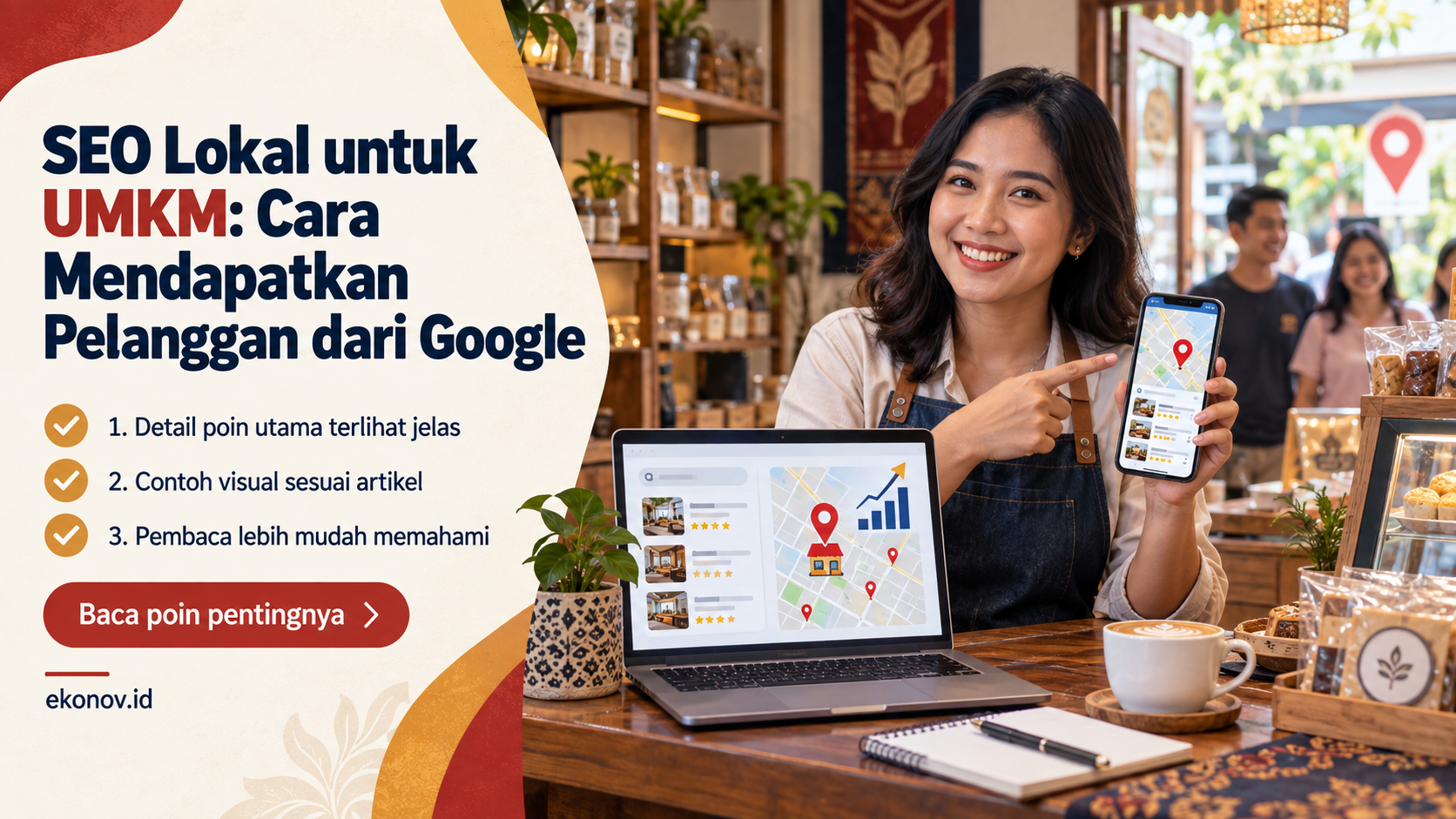 Ilustrasi SEO Lokal untuk UMKM: Cara Mendapatkan Pelanggan dari Google
