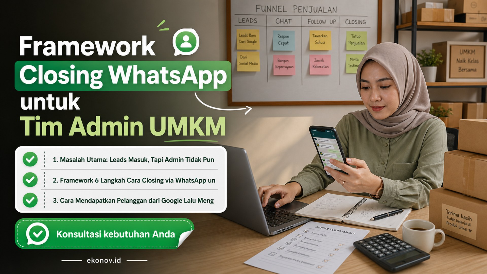 cara mendapatkan pelanggan dari google - Framework Closing WhatsApp untuk Tim Admin UMKM