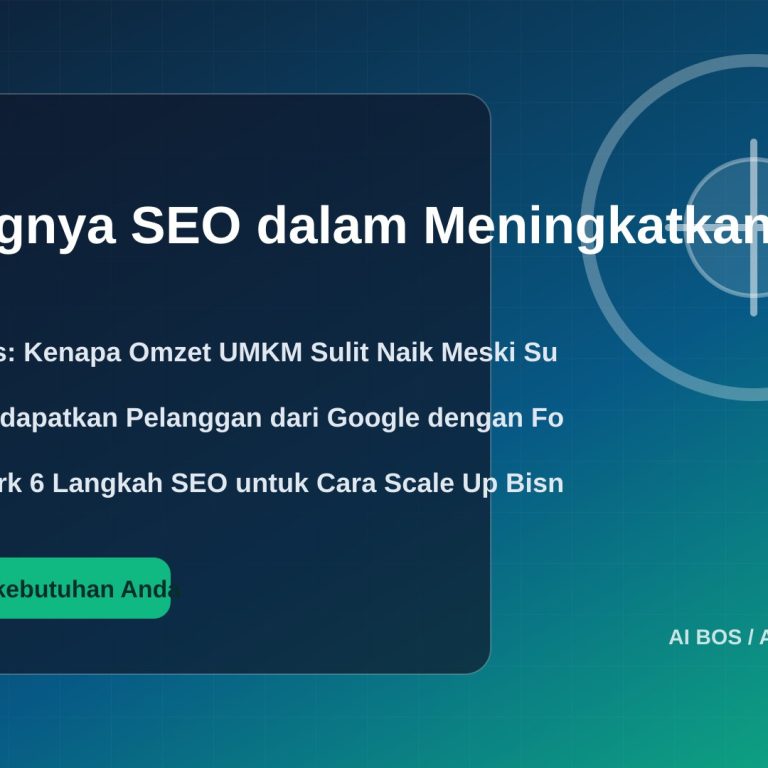 Pentingnya SEO dalam Meningkatkan Omzet UMKM