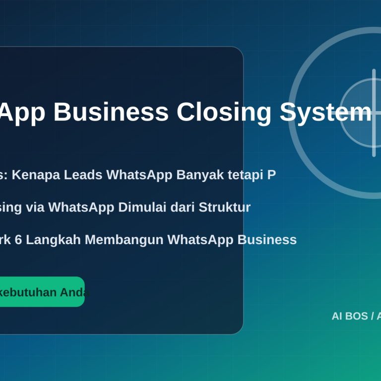 WhatsApp Business Closing System untuk Pendapatan Lebih
