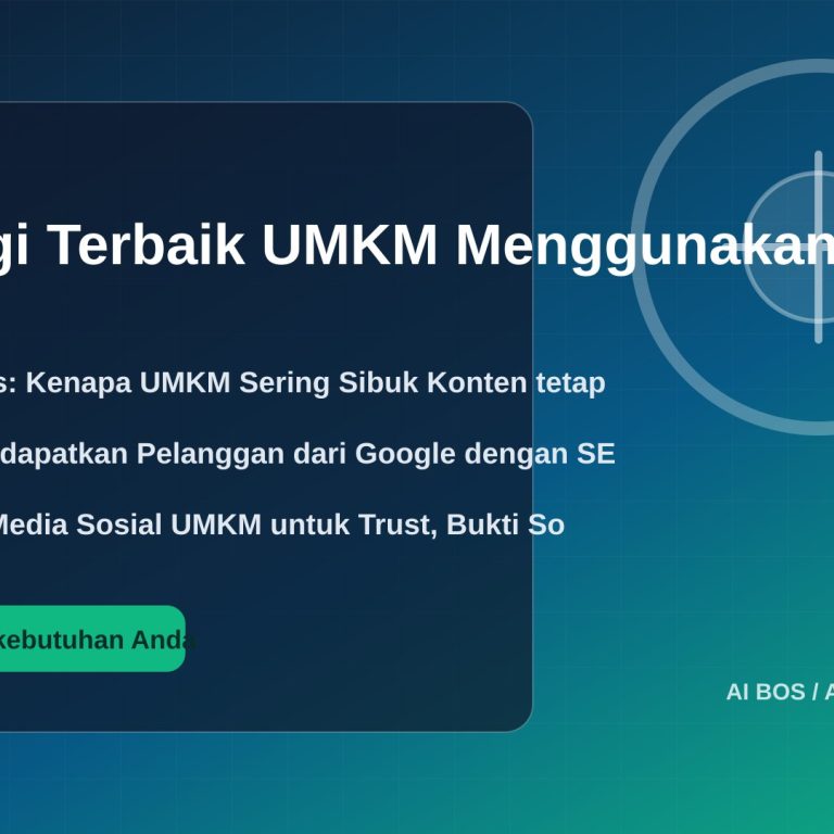 Strategi Terbaik UMKM Menggunakan SEO dan Media Sosial