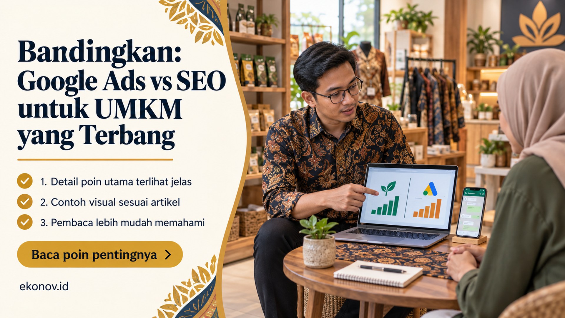Ilustrasi cara mendapatkan pelanggan dari google - Bandingkan: Google Ads vs SEO untuk UMKM yang Terbang