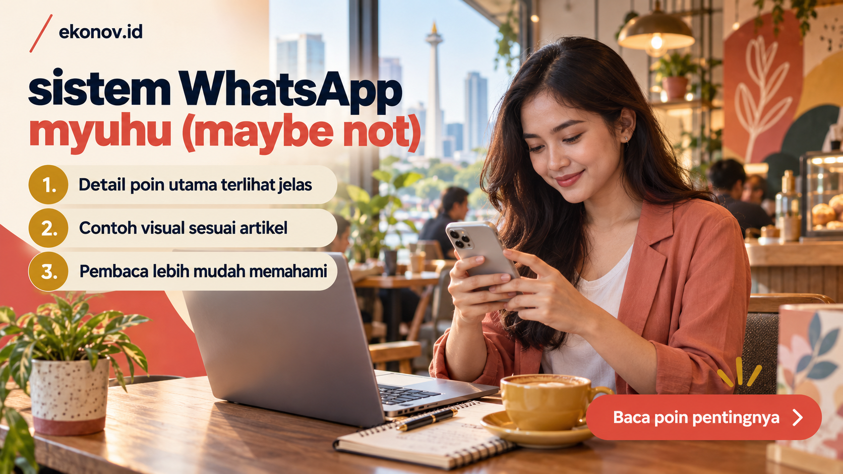 Ilustrasi cara mendapatkan pelanggan dari google - sistem WhatsApp myuhu (maybe not)