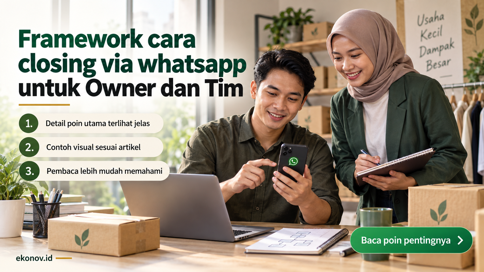 Ilustrasi cara mendapatkan pelanggan dari google - Framework cara closing via whatsapp untuk Owner dan Tim